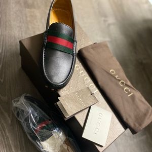 Gucci Black Web Driver